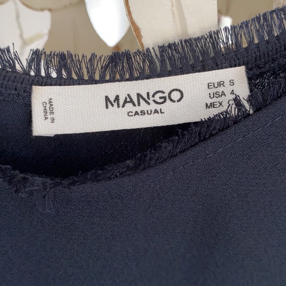 Navy Blue Mango Slip Dress with Pockets - Picture 4 of 5